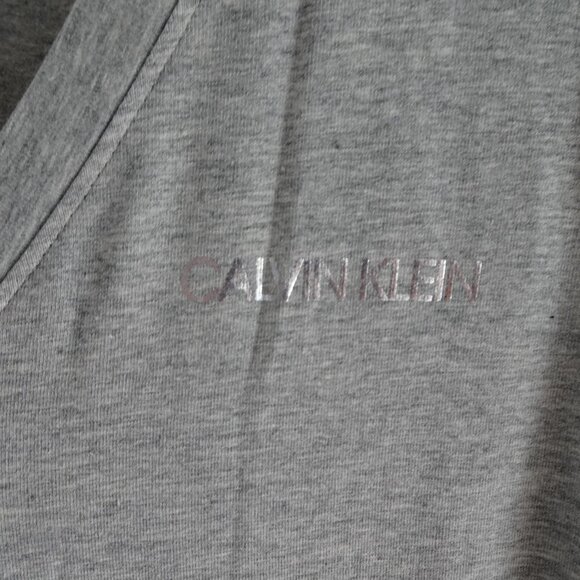 Calvin Klein Sleeveless Jumpsuit Romper Women's Size L Gray Stretch - Picture 5 of 12